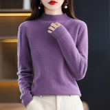Aveline | Women's Ribbed Mock Neck Jumper — view 6