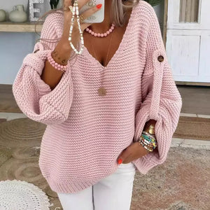 Solveig | Lantern Sleeve Chunky Knit Jumper — view 1