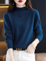 Aveline | Women's Ribbed Mock Neck Jumper — view 20