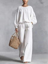 Soraya | Women's Relaxed Wide-Leg Trouser Co-Ord Set — view 5