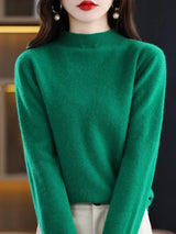 Aveline | Women's Ribbed Mock Neck Jumper — view 8