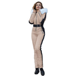 Sigrid | Women's Insulated Hooded Ski Suit with Belt & Removable Collar — view 9