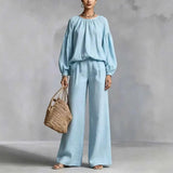 Soraya | Women's Relaxed Wide-Leg Trouser Co-Ord Set — view 1