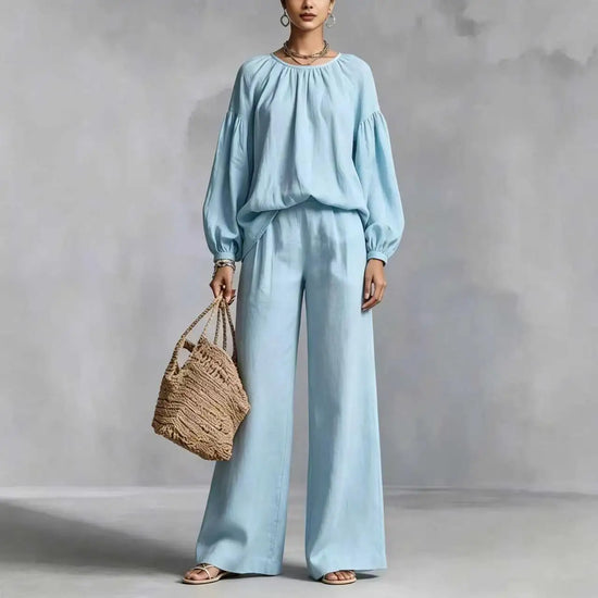 Soraya | Women's Relaxed Wide-Leg Trouser Co-Ord Set — view 1