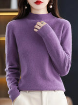 Aveline | Women's Ribbed Mock Neck Jumper — view 7
