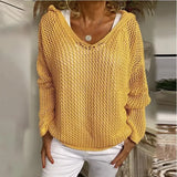 Livia | Women's Open-Knit V-Neck Jumper — view 2
