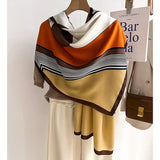 Edith | Women's Oversized Printed Winter Scarf – Soft Wool-Cotton Feel — view 2