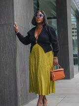 Women's Fitted Knit Cardigan with Statement Button — view 5