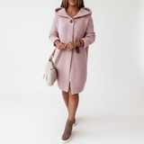 Rowena | Long Hooded Merino Wool Cardigan — view 6