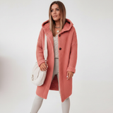 Rowena | Long Hooded Merino Wool Cardigan — view 8