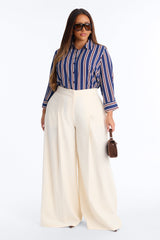 Women's Striped Shirt — Button Down | Yvezi — 16