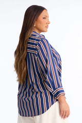 Women's Striped Shirt — Button Down | Yvezi — 18