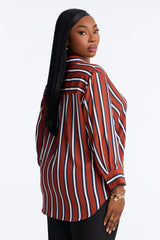 Women's Striped Shirt — Button Down | Yvezi — 25