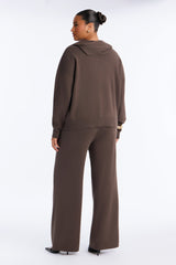 Women's Knit Matching Pants Set — Long Sleeve, Wide Leg | Yvezi — 8