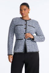 Women's Tweed Blazer and Pants Set — Wide Leg | Yvezi — 6