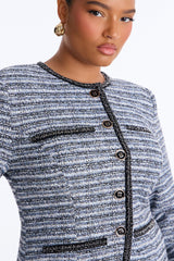 Women's Tweed Blazer and Pants Set — Wide Leg | Yvezi — 7