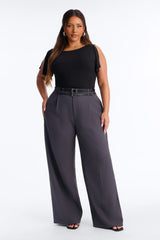 Women's Belted Wide Leg Pants | Yvezi — 22