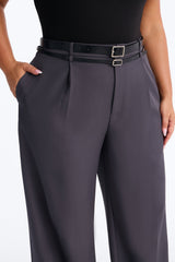 Women's Belted Wide Leg Pants | Yvezi — 23