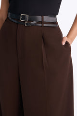 Women's Belted Wide Leg Pants | Yvezi — 31