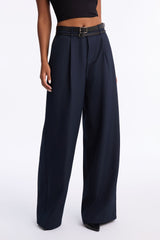 Women's Belted Wide Leg Pants | Yvezi — 34
