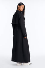 Women's Belted Coat — Double Breasted, Long Sleeve | Yvezi — 4