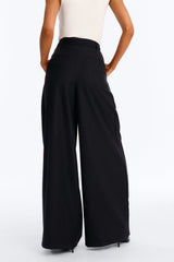 Women's Pleated Wide Leg Pants | Yvezi — 7