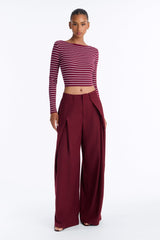 Women's Pleated Wide Leg Pants | Yvezi — 9