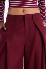 Women's Pleated Wide Leg Pants | Yvezi — 11