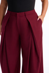 Women's Pleated Wide Leg Pants | Yvezi — 15