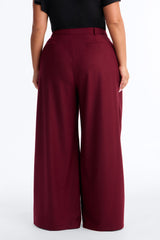 Women's Pleated Wide Leg Pants | Yvezi — 16