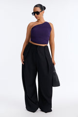 Women's Pleated Wide Leg Pants | Yvezi — 5