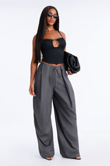 Women's Pleated Wide Leg Pants | Yvezi — 9