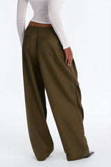 Women's Pleated Wide Leg Pants | Yvezi — 26