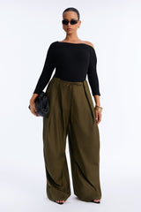 Women's Pleated Wide Leg Pants | Yvezi — 28