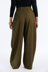 Women's Pleated Wide Leg Pants | Yvezi — 30