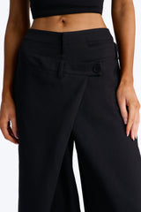 Women's Wide Leg Pants — Button Front | Yvezi — 3