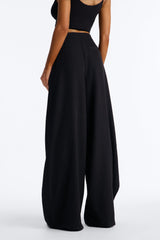 Women's Wide Leg Pants — Button Front | Yvezi — 4