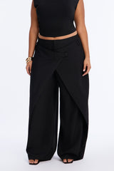 Women's Wide Leg Pants — Button Front | Yvezi — 6