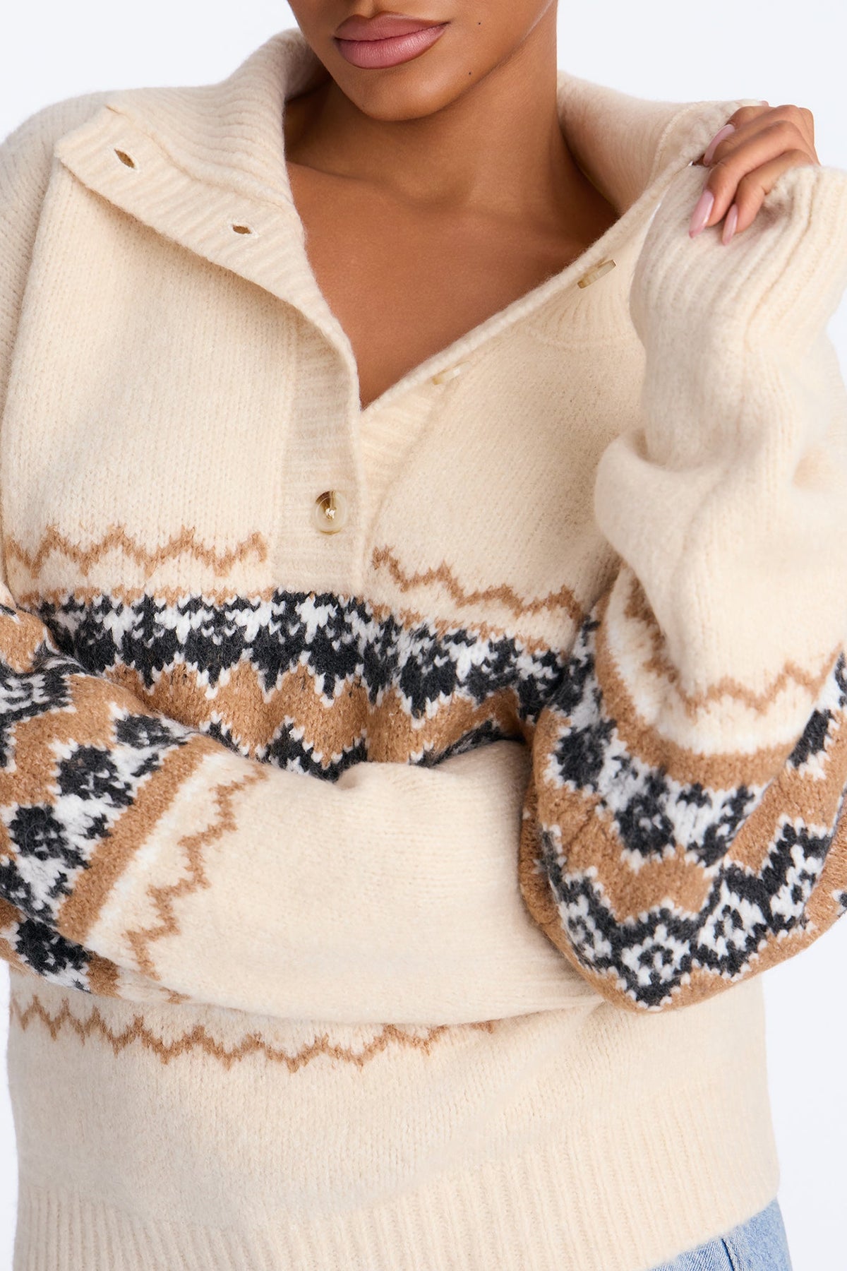 Women's Knit Polo Sweater | Yvezi — 3