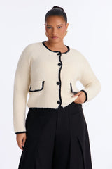 Women's Cardigan — Long Sleeve, Crew Neck | Yvezi — 5