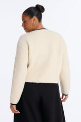 Women's Cardigan — Long Sleeve, Crew Neck | Yvezi — 8