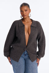 Women's Cardigan — Long Sleeve, V Neck | Yvezi — 5