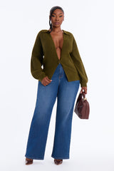Women's Cardigan — Long Sleeve, V Neck | Yvezi — 14