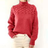 Tova | Women's Cable-Knit Roll-Neck Relaxed Jumper — view 12
