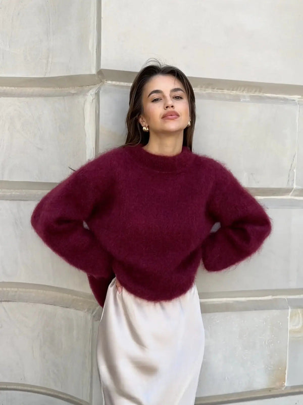 Women's Mohair-Blend Relaxed Knit Jumper — view 1