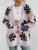 Roselune | Women's Oversized Floral Knit Cardigan — view 3