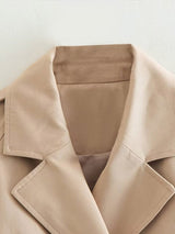 Ottilie | Women's Cropped Double-Breasted Trench Jacket — view 9