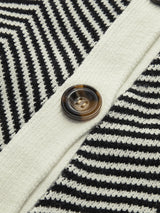 Mirevane | Women's Striped V-Neck Knit Cardigan — view 6