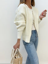 Leonora | Women's Beaded Open-Front Knit Cardigan — view 4