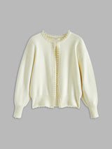 Leonora | Women's Beaded Open-Front Knit Cardigan — view 5